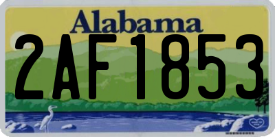 AL license plate 2AF1853