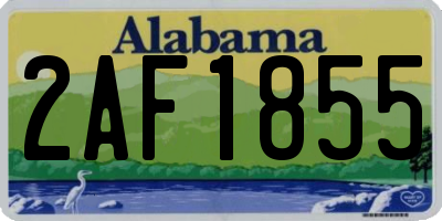 AL license plate 2AF1855
