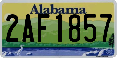 AL license plate 2AF1857