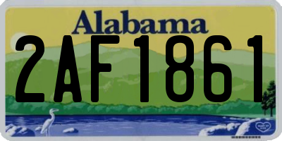 AL license plate 2AF1861