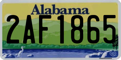 AL license plate 2AF1865