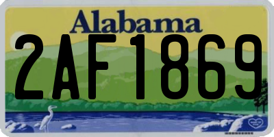 AL license plate 2AF1869