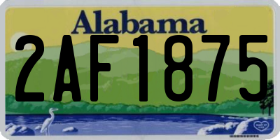 AL license plate 2AF1875