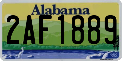 AL license plate 2AF1889