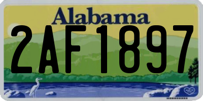 AL license plate 2AF1897