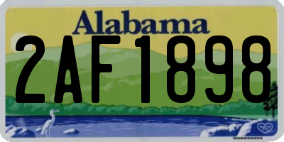 AL license plate 2AF1898