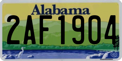 AL license plate 2AF1904