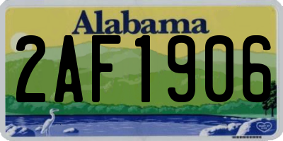 AL license plate 2AF1906