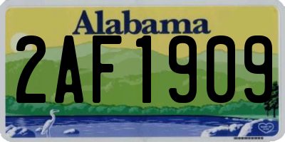 AL license plate 2AF1909