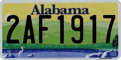 AL license plate 2AF1917