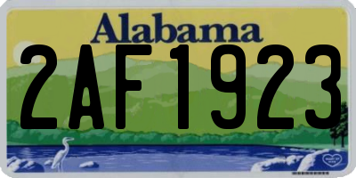 AL license plate 2AF1923