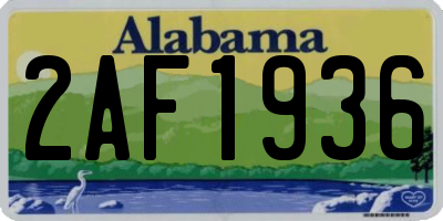 AL license plate 2AF1936