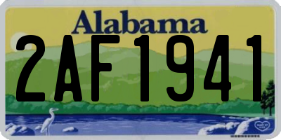 AL license plate 2AF1941