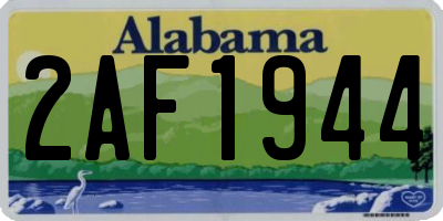 AL license plate 2AF1944