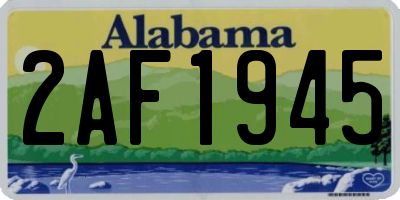 AL license plate 2AF1945