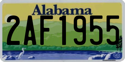 AL license plate 2AF1955