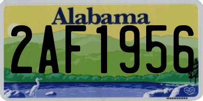 AL license plate 2AF1956