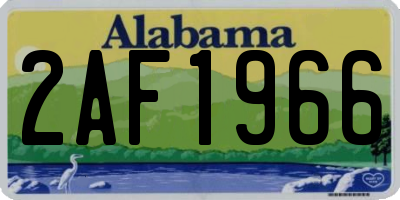 AL license plate 2AF1966