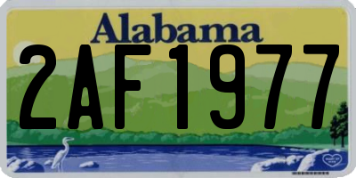 AL license plate 2AF1977