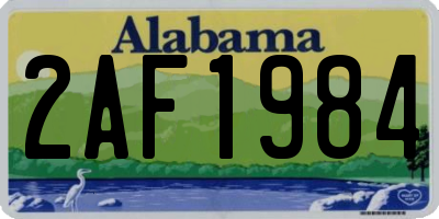 AL license plate 2AF1984