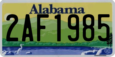 AL license plate 2AF1985