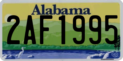 AL license plate 2AF1995