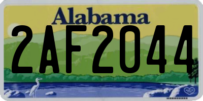 AL license plate 2AF2044