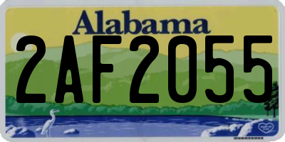 AL license plate 2AF2055