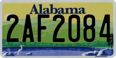 AL license plate 2AF2084
