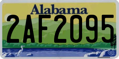 AL license plate 2AF2095