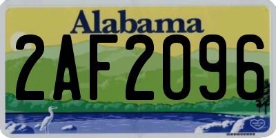 AL license plate 2AF2096