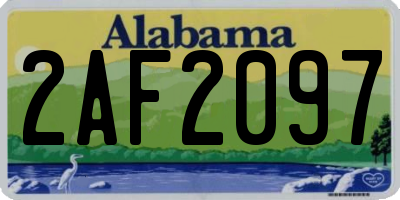AL license plate 2AF2097