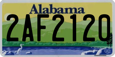 AL license plate 2AF2120