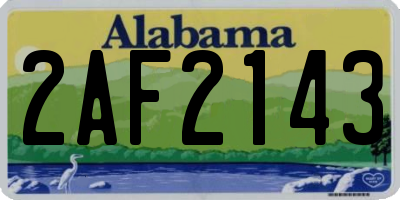 AL license plate 2AF2143