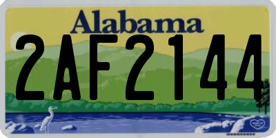 AL license plate 2AF2144