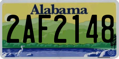 AL license plate 2AF2148