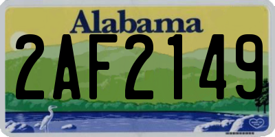 AL license plate 2AF2149