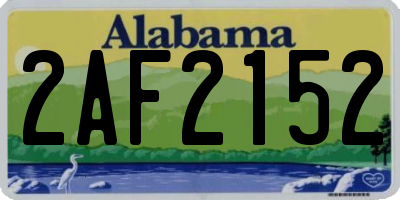 AL license plate 2AF2152