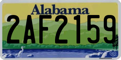 AL license plate 2AF2159