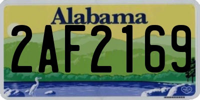 AL license plate 2AF2169