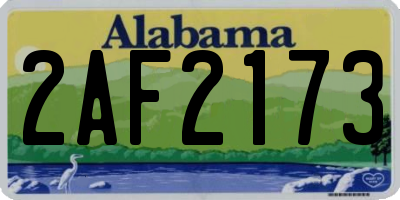 AL license plate 2AF2173