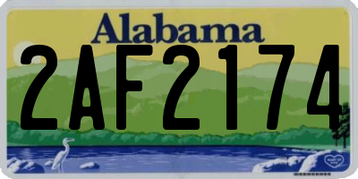 AL license plate 2AF2174
