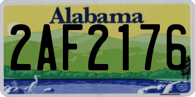 AL license plate 2AF2176