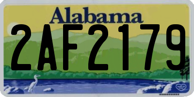 AL license plate 2AF2179