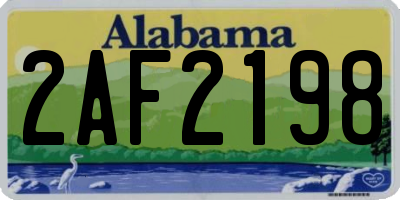 AL license plate 2AF2198