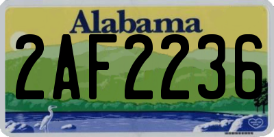 AL license plate 2AF2236
