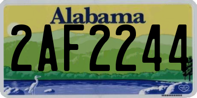 AL license plate 2AF2244
