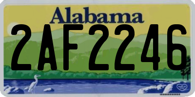 AL license plate 2AF2246