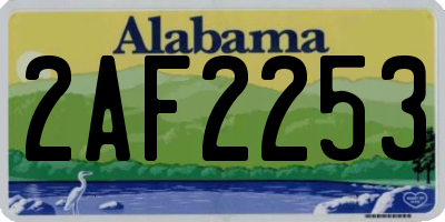 AL license plate 2AF2253