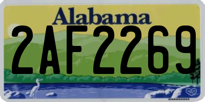 AL license plate 2AF2269